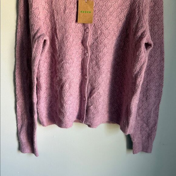 NEW BODEN Pointelle Long-Sleeve Cardigan Large - Picture 4 of 8